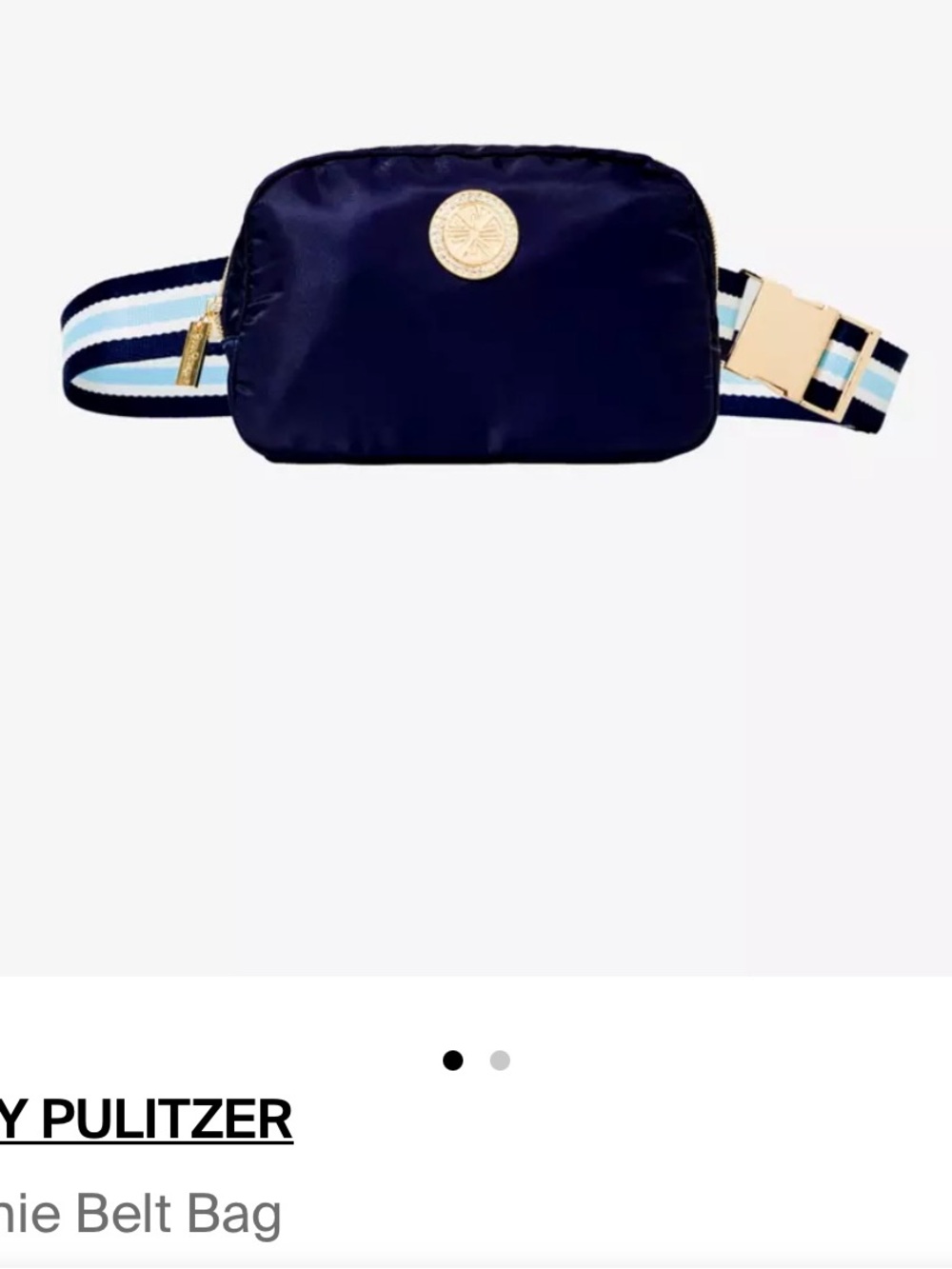 Lilly Pulitzer Jeanie True Navy Belt Crossbody Bag - Picture 2 of 8